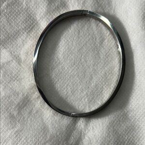 Silver Metal Bangle Bracelet